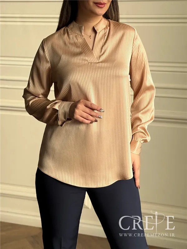 شومیز یقه هفت راه راه