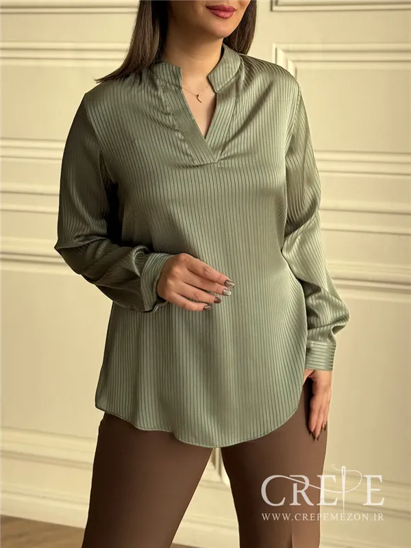 شومیز یقه هفت راه راه