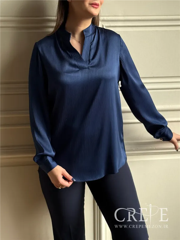 شومیز یقه هفت راه راه