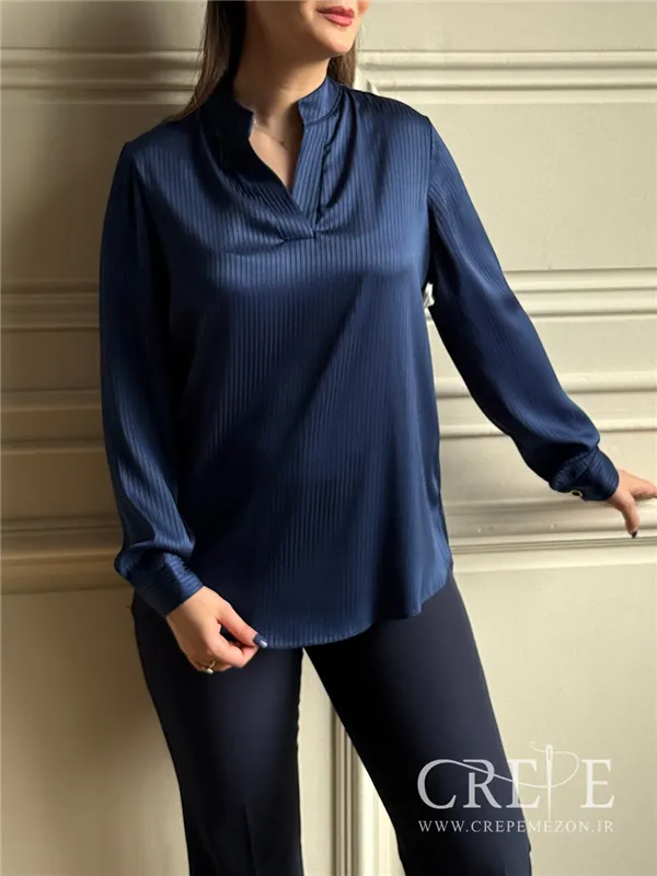 شومیز یقه هفت راه راه