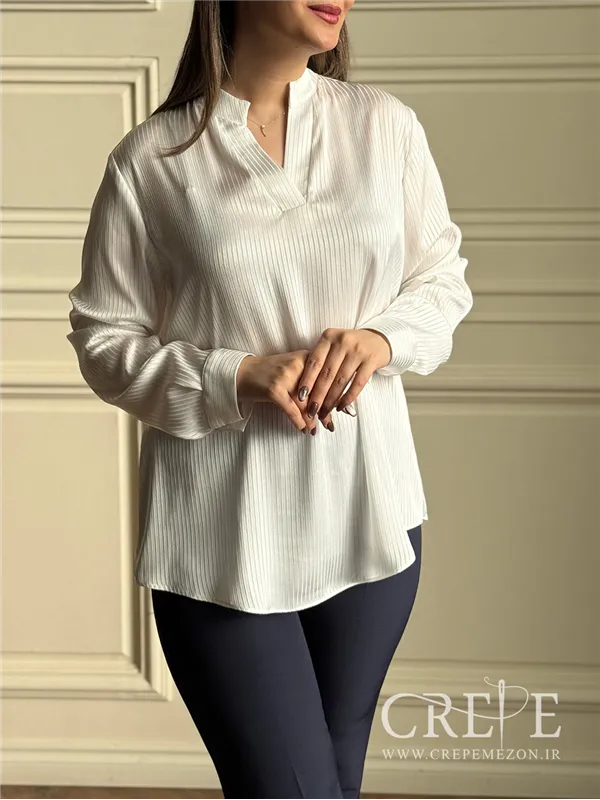 شومیز یقه هفت راه راه