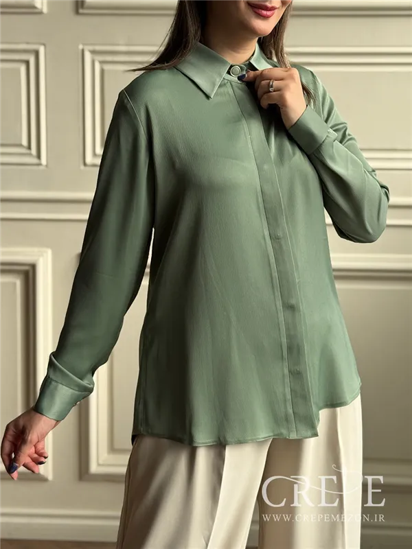 شومیز دکمه مخفی جولیا