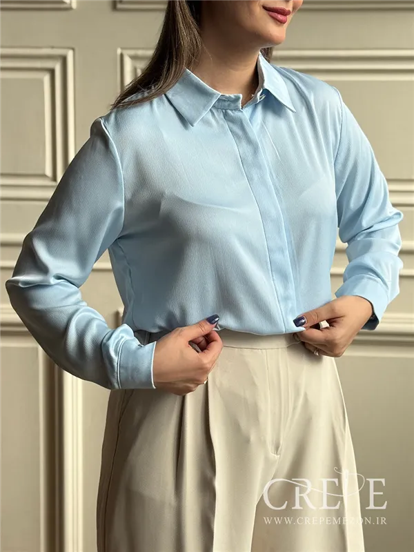 شومیز دکمه مخفی جولیا