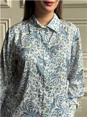 شومیز یقه مردانه طرحدار