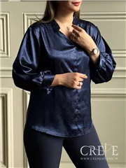 شومیز یقه فرنچ ساتن طرح گوچی