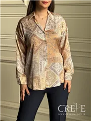 شومیز ساتن سیلک طرحدار