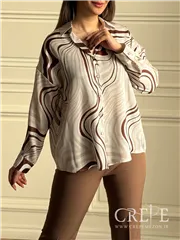 شومیز ساتن سیلک طرحدار