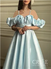 پیراهن آستین پفی پشت بندی 