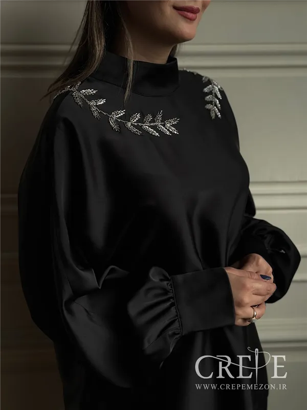 شومیز ساتن برگی