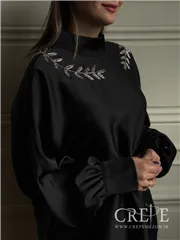 شومیز ساتن برگی