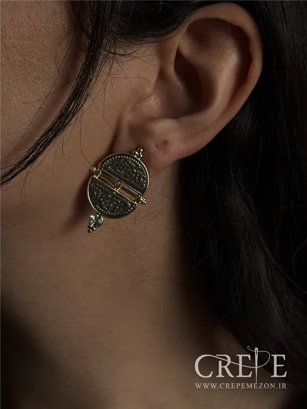 گوشواره سکه نگینی