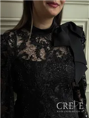 شومیز دو تیکه گیپور پولکی