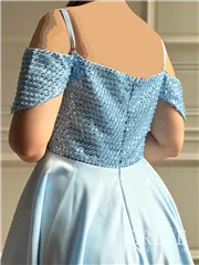 ماکسی دکلته پولکی ساتن آمریکایی