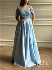 ماکسی دکلته پولکی ساتن آمریکایی