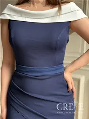 ماکسی یقه قایقی کمربندی