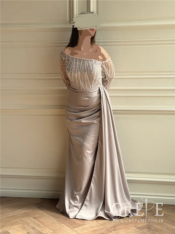 ماکسی آستین سنگدوزی رزا