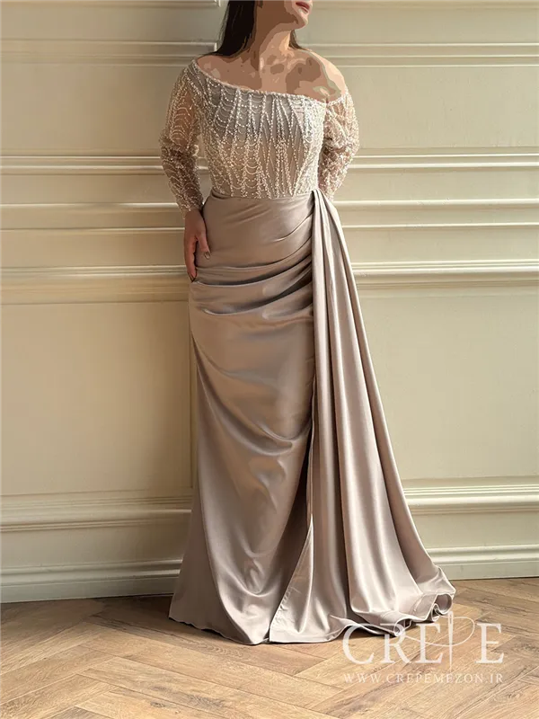 ماکسی آستین سنگدوزی رزا