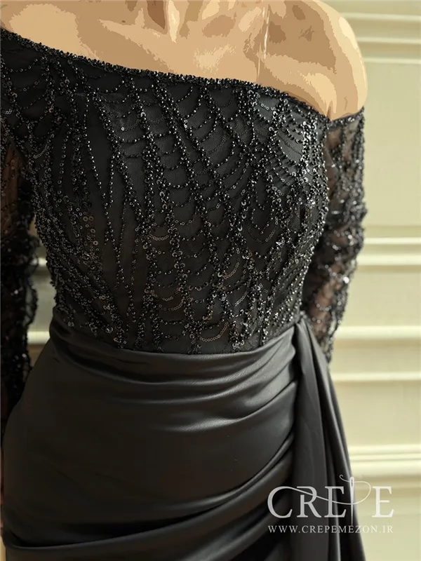 ماکسی آستین سنگدوزی رزا