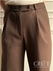 شلوار بگ پیله دار فوتر کمربند دار قد 110