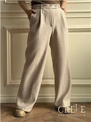 شلوار بگ پیله دار فوتر کمربند دار قد 110