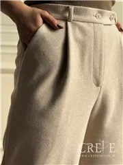 شلوار بگ پیله دار فوتر کمربند دار قد 110