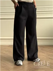 شلوار بگ پیله دار فوتر کمربند دار قد 110