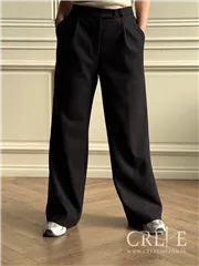 شلوار بگ پیله دار فوتر کمربند دار قد 110