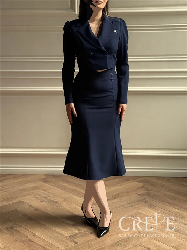 کت و دامن شش دکمه پرستو 