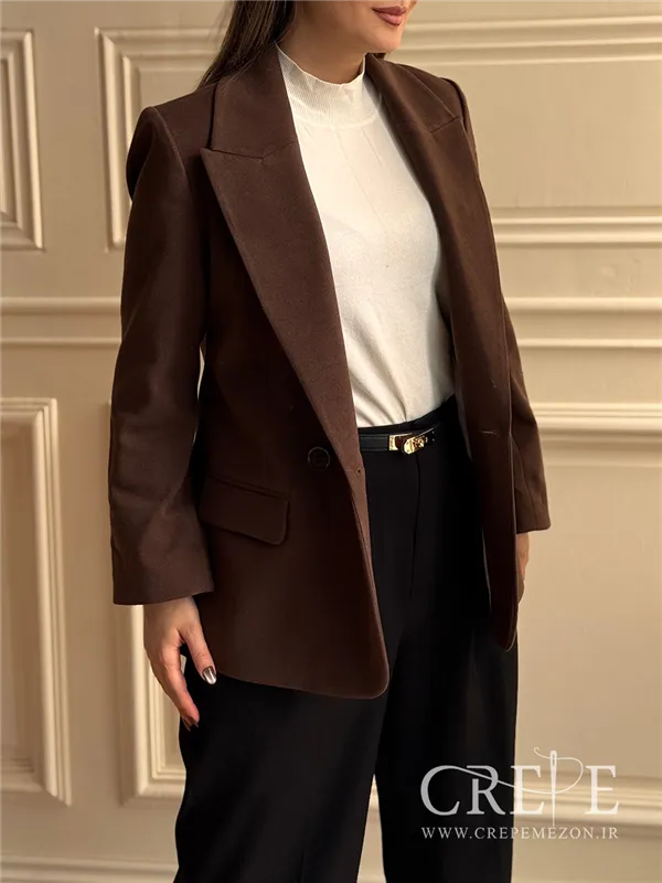 کت یقه بلیزری آستین پاکتی