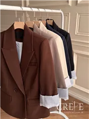 کت یقه بلیزری آستین پاکتی