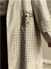 بارانی کتان چهارخانه گوزن