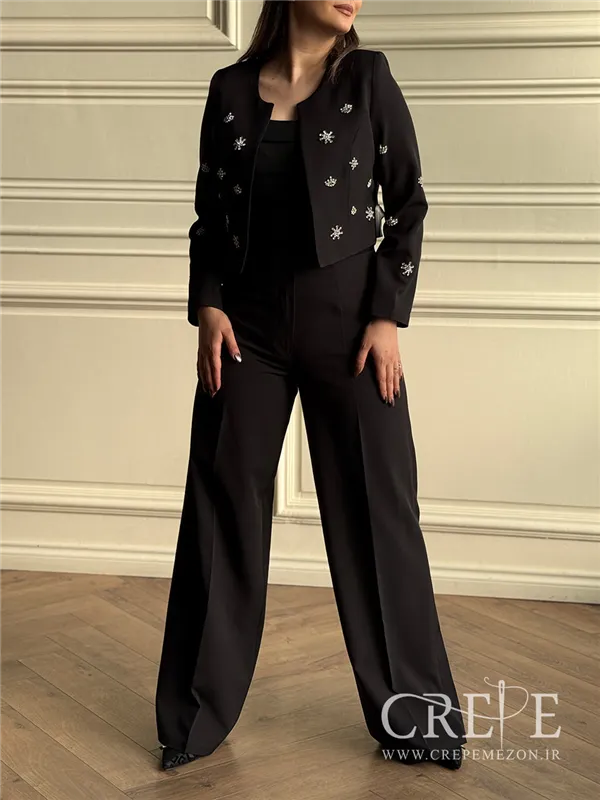 کت شلوار نگین دوزی خورشیدی