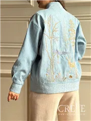 بامبر جین گلدوزی آهو