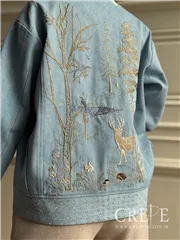 بامبر جین گلدوزی آهو