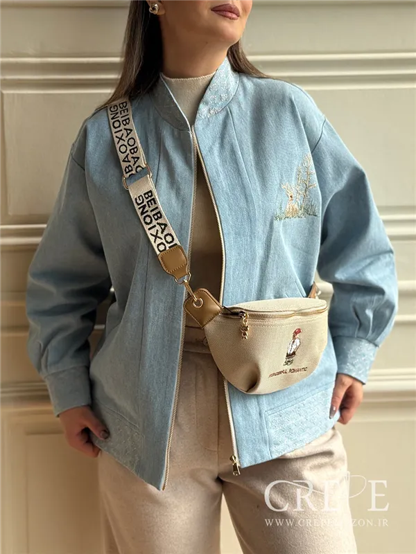 بامبر جین گلدوزی آهو