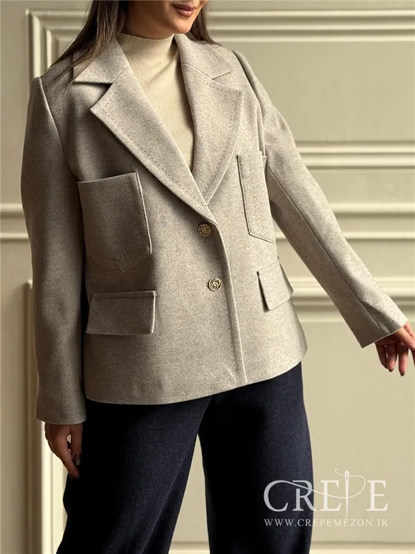 کت جیب دار کوک دوزی