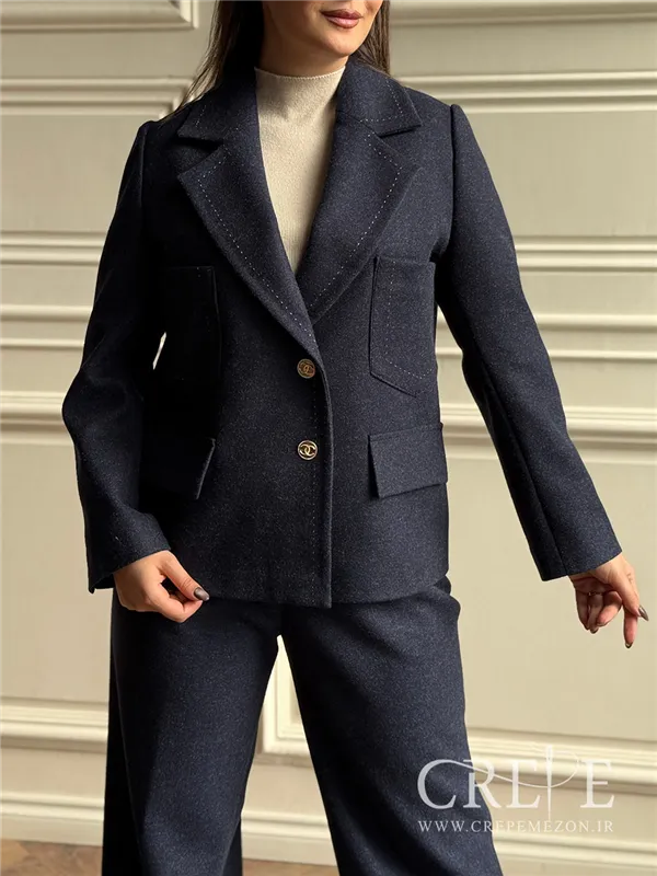 کت جیب دار کوک دوزی