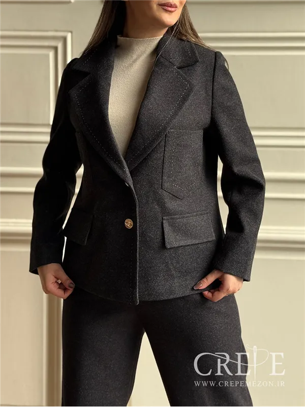 کت جیب دار کوک دوزی