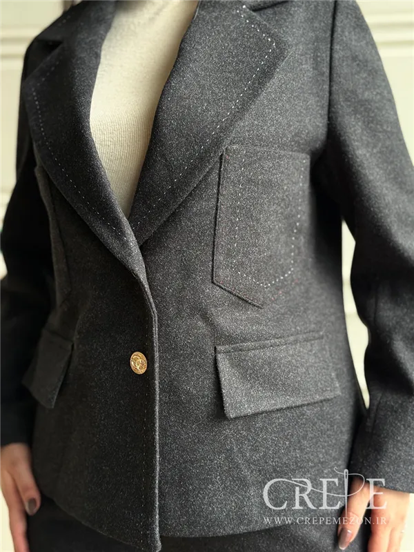 کت جیب دار کوک دوزی