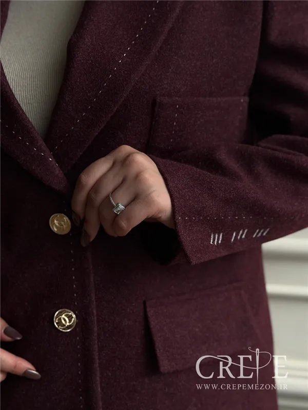 کت جیب دار کوک دوزی