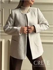 کت فوتر یقه گرد شلال دوزی