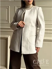 کت فوتر یقه گرد شلال دوزی