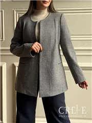 کت فوتر یقه گرد شلال دوزی