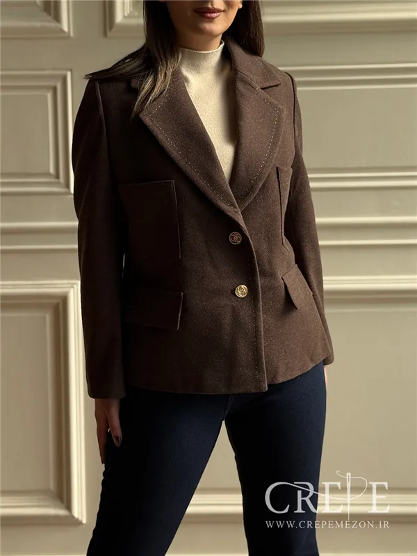 کت کوک دوزی جیب دار