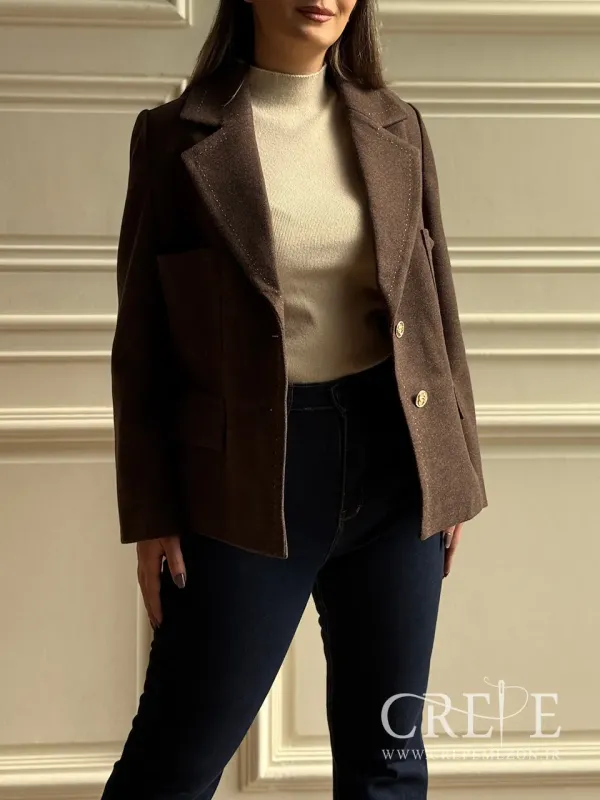 کت جیب دار کوک دوزی