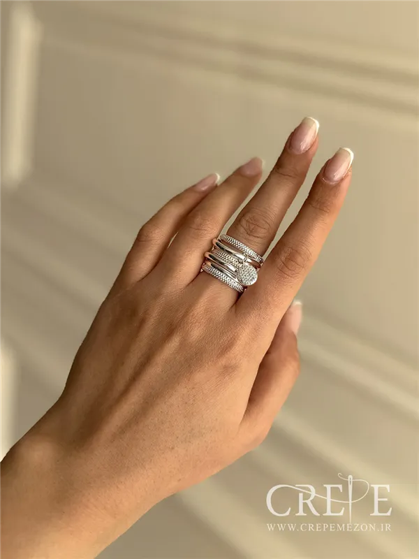 انگشتر چند لاین آویزدار 