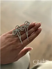 گوشواره جواهری پاپیون