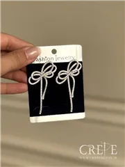 گوشواره جواهری پاپیون