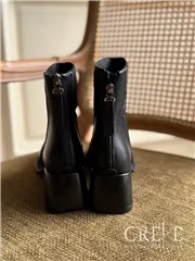 نیم بوت مخمل چرم پاشنه 5/5 سانت