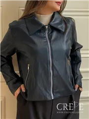 کت چرم جلو زیپ